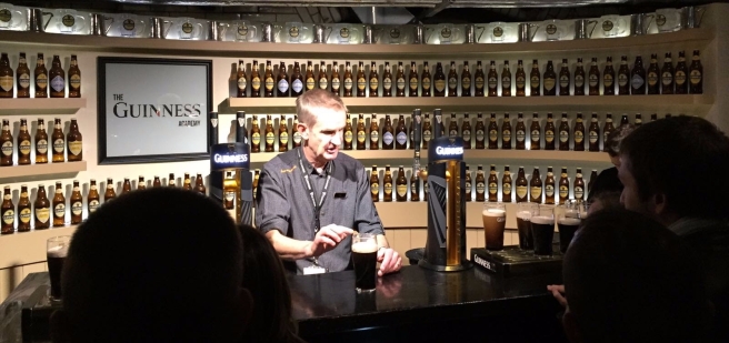 The Guinness Storehouse - pouring the perfect pint